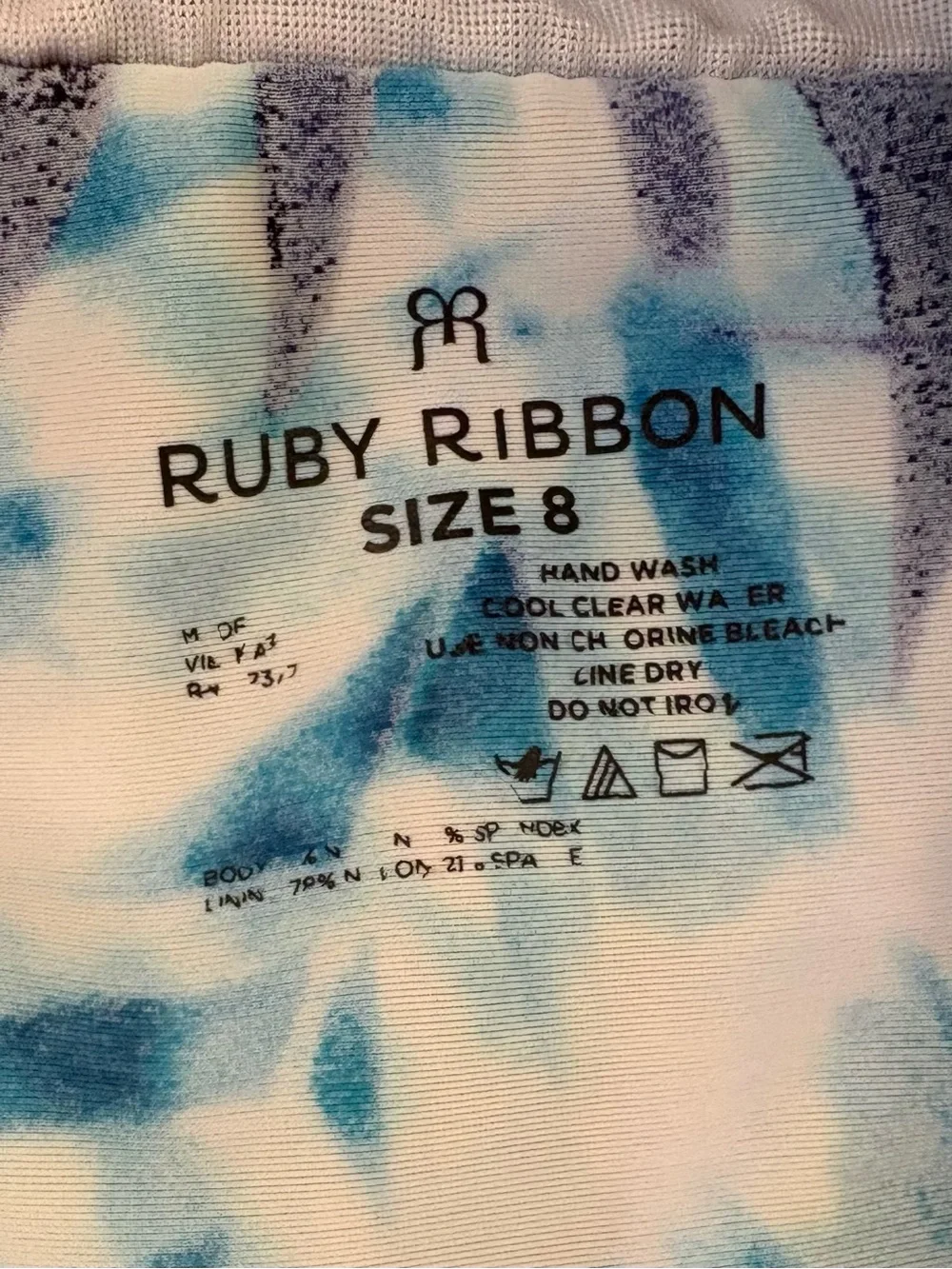 Ruby Ribbon Bora Bora Slimming Tankini Swim Set #1486 Tropical Delight EUC